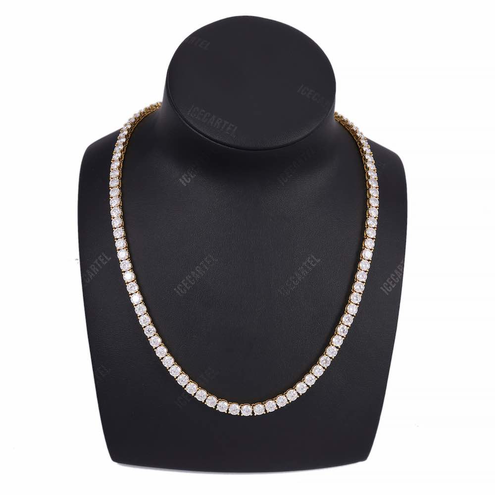 5MM Diamond Tennis Chain 14K Solid Rose Gold、mySite、hinf8tx79