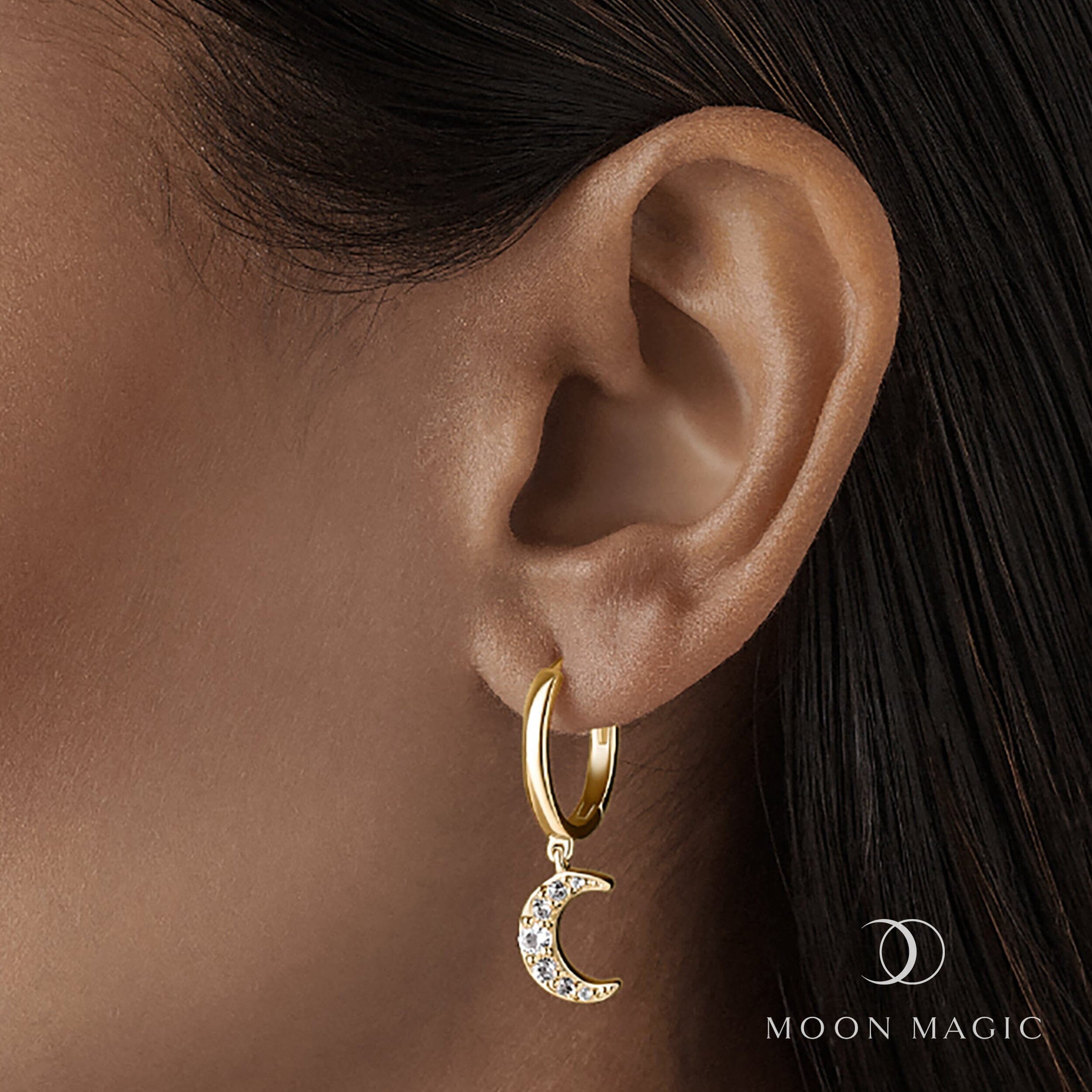 Moonstone Earrings - Celestial Being Hoops + Free Gift Bag、mySite、hinf8tx79