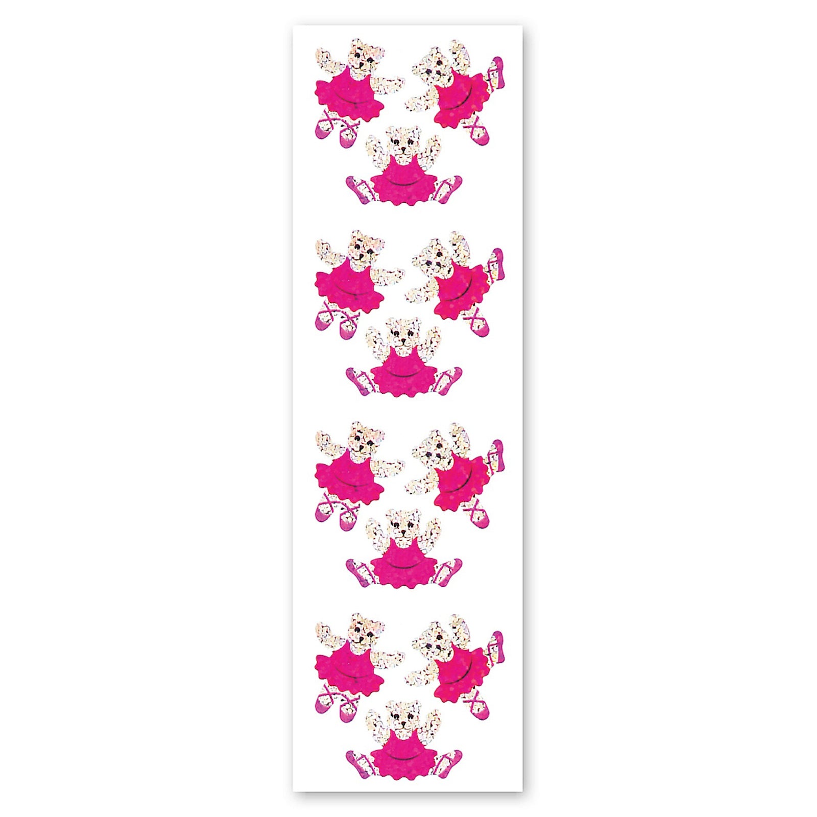  Small Ballerina Bears Sparkly Prismatic Stickers - Packaged、mySite、ghnorth