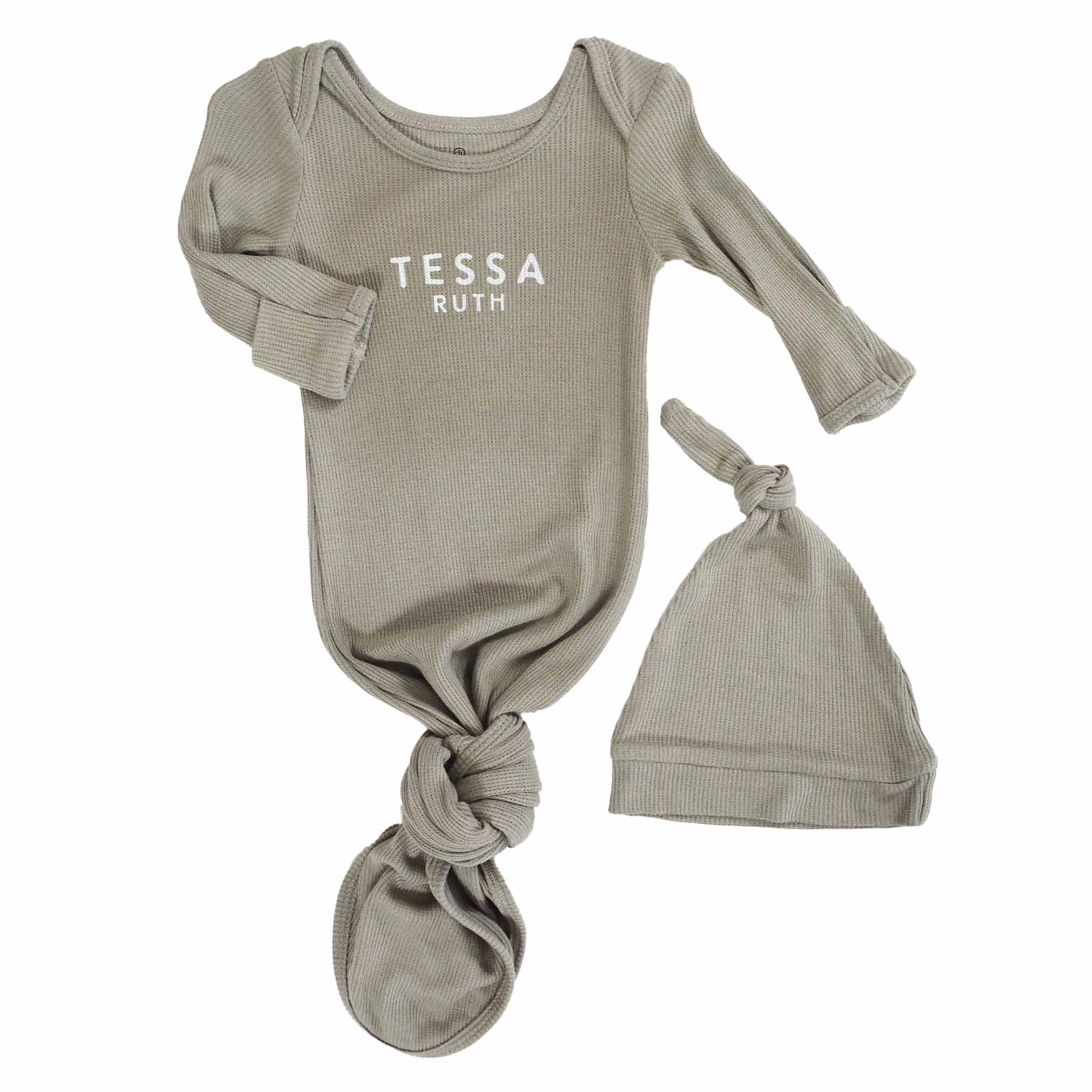  Boy Personalized Bamboo Newborn Baby Knot Gown & Hat、mySite、layawaytickets