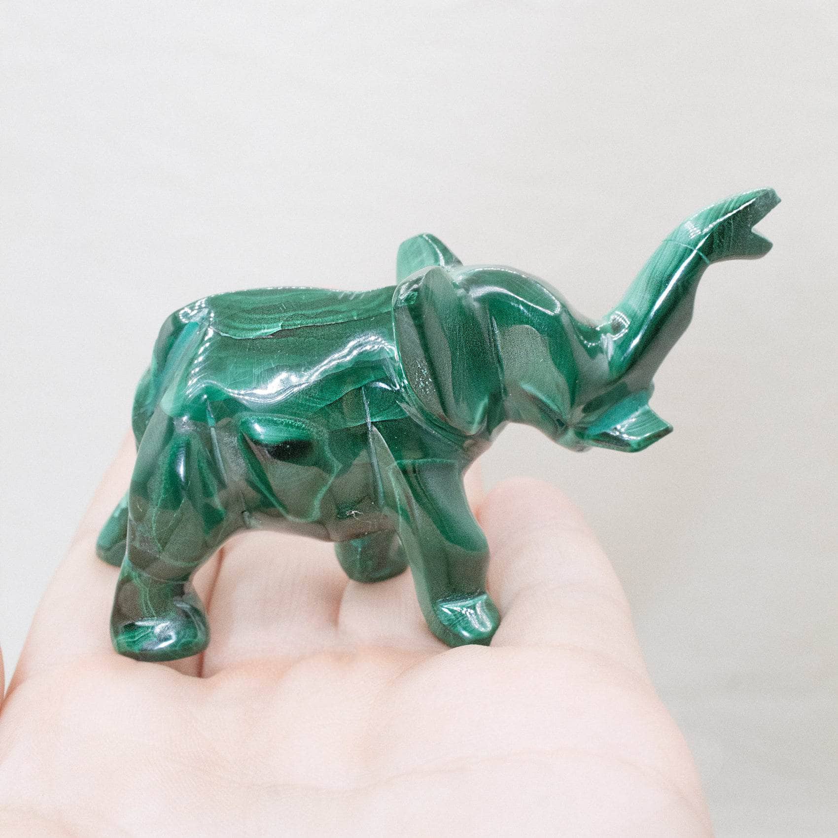 Genuine Malachite Elephants - Hand Carved - 1 of a Kind、mySite、hinf8tx79