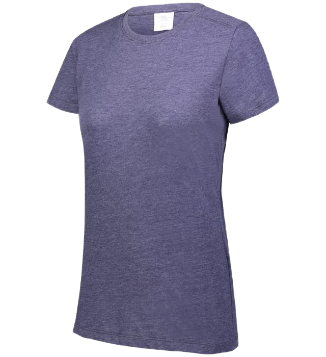Augusta Women's Tri-Blend Tee - Navy Heather、mySite、noshort