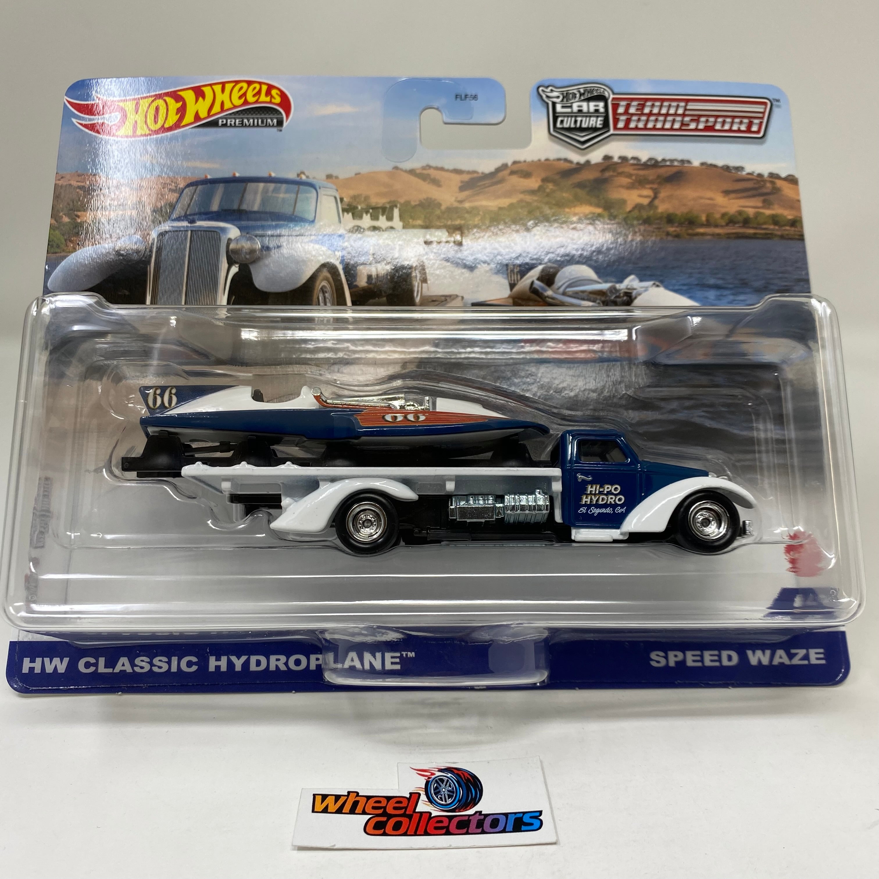Classic Hydroplane & Speed Waze * 2022 Hot Wheels Team Transport Car Culture Case S、mySite、hgirdovlk