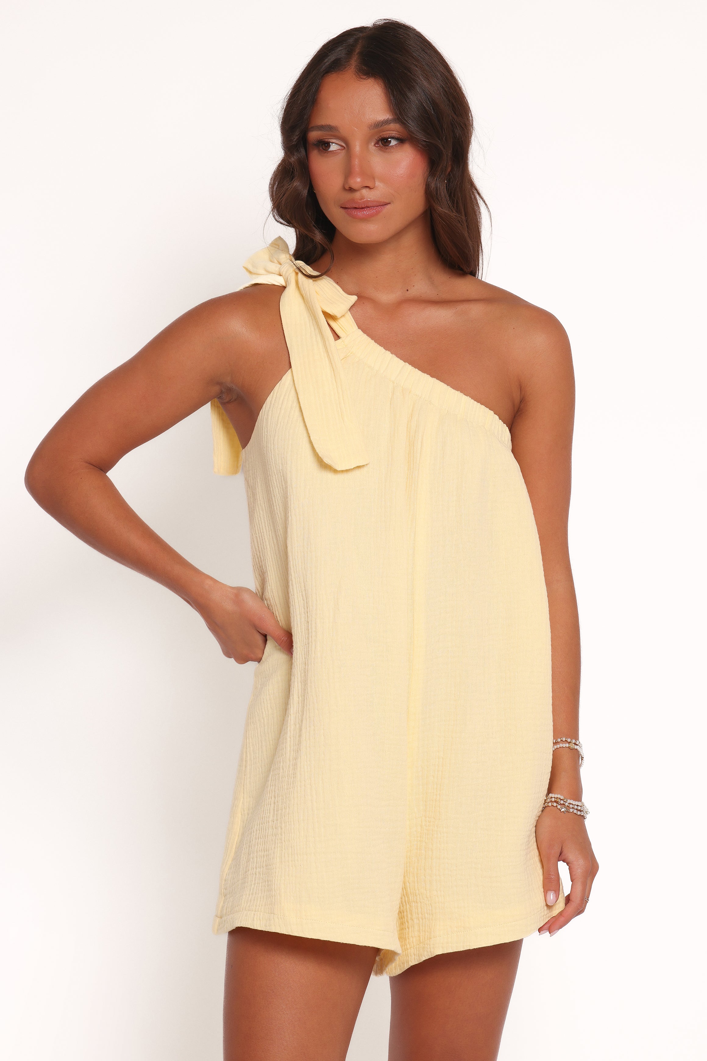  Miffy One Shoulder Romper - Yellow、mySite、sugarbowlscore
