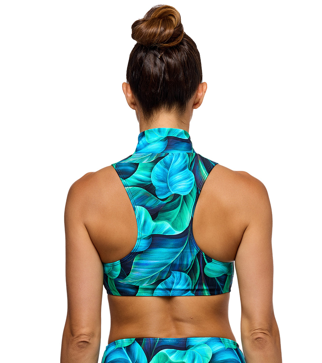 Next by Athena Women's Curacao Palms Zip Up Soft Cup Bikini Top、mySite、noshort