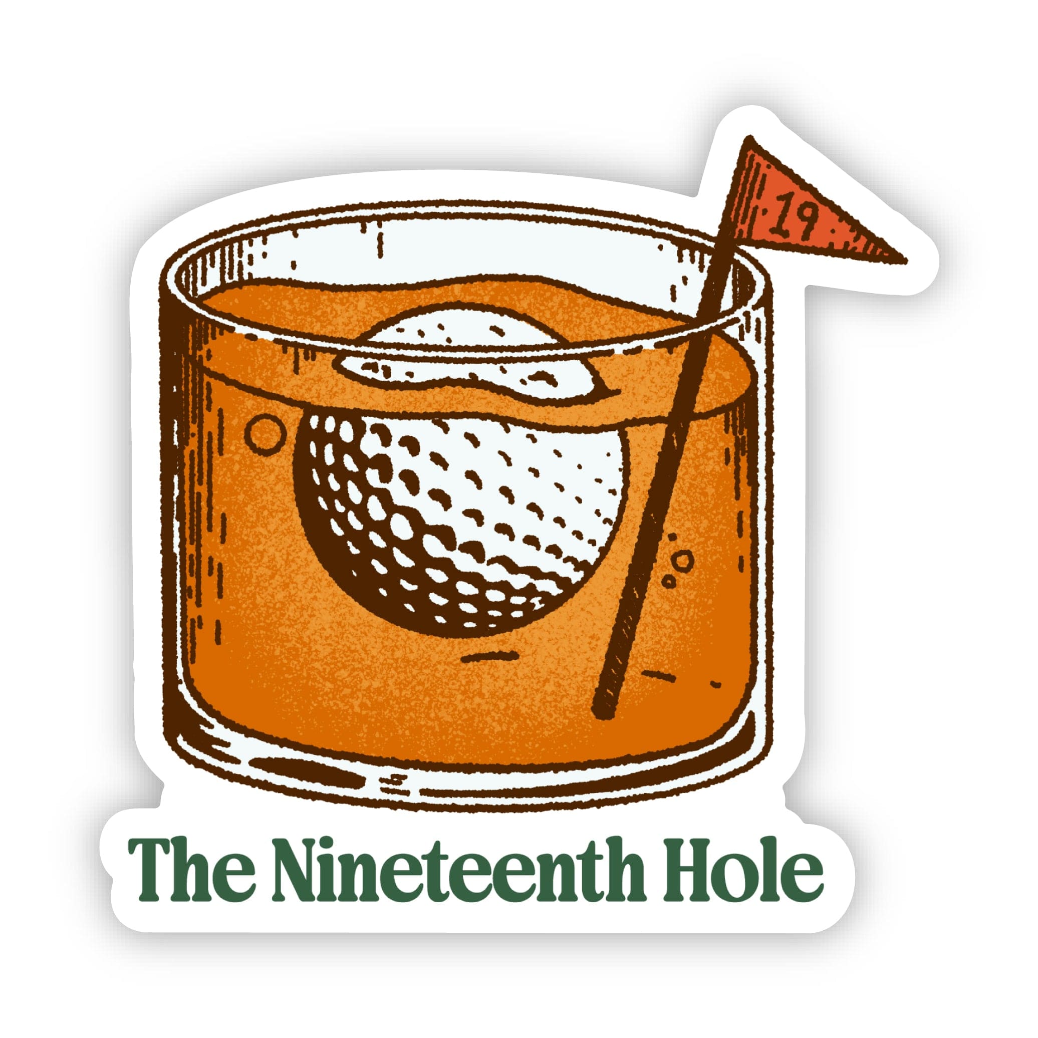  The Nineteenth Hole Whiskey Golf Sticker、mySite、elrpsem3k