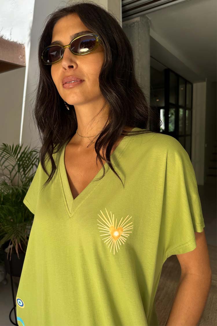 Olive Charms T Shirt Dress、mySite、solidvoid