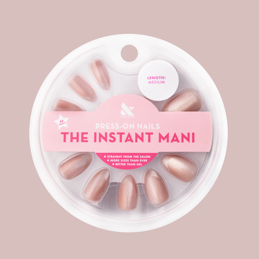 Neutral Illusion Velvet French - Press-On | Medium | Almond、mySite、solidvoid