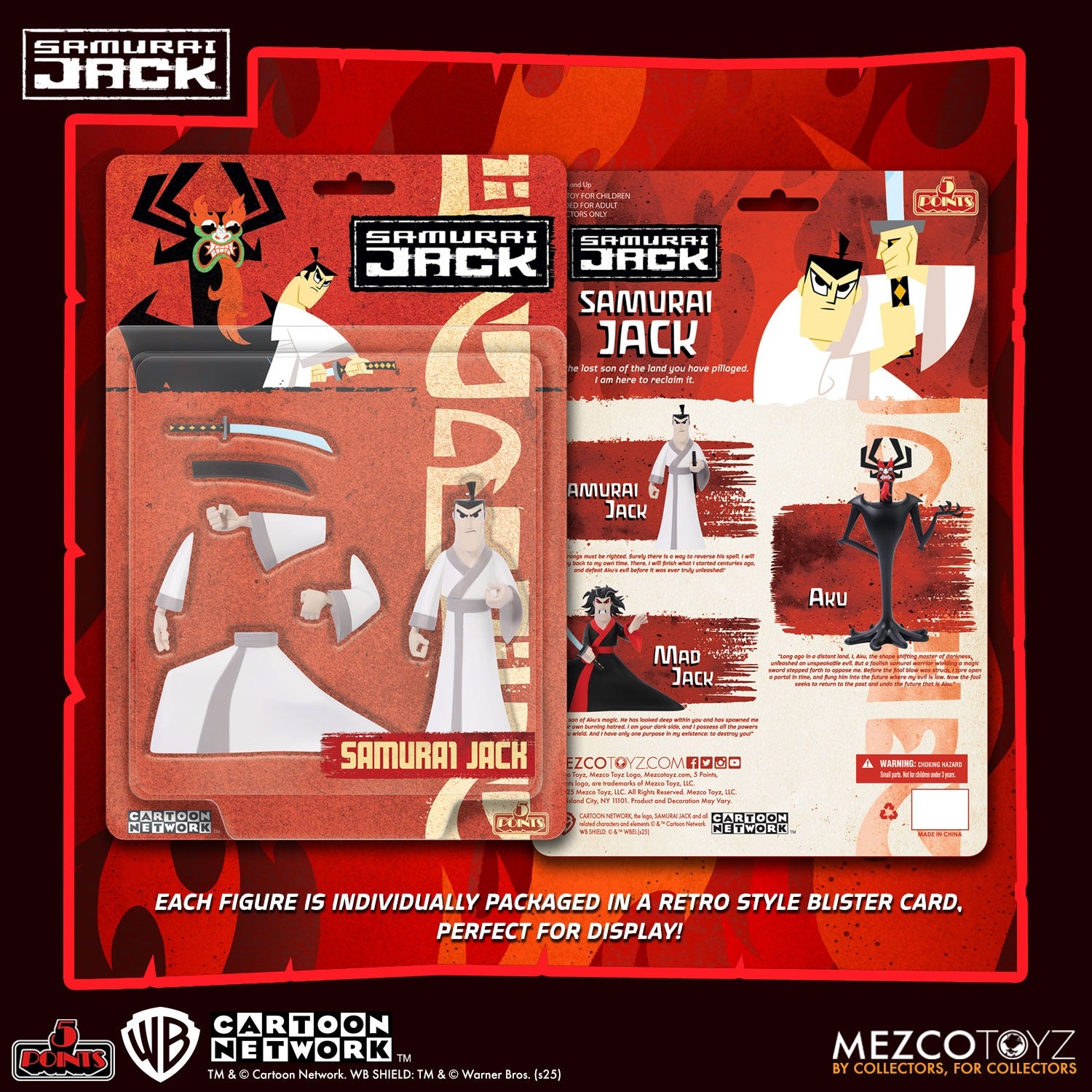 Mezco Samurai Jack 5 Points Deluxe Action Figure Set、mySite、hgirdovlk
