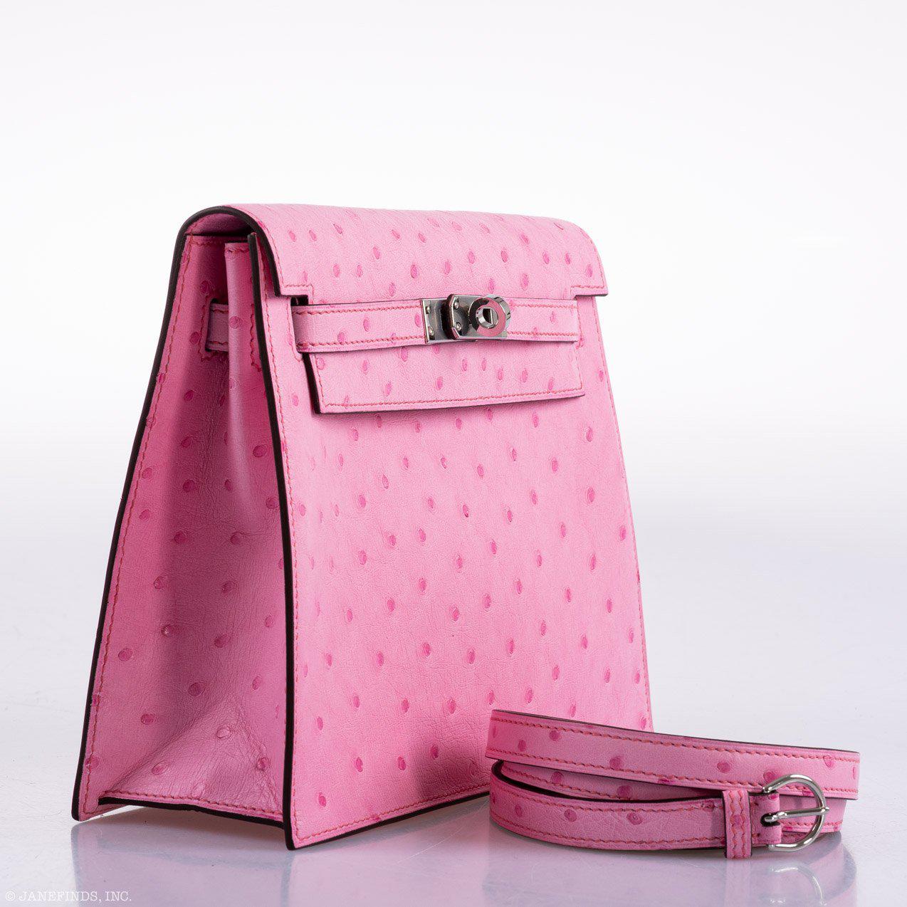 Hermès Kelly Danse II 5P Bubblegum Pink Ostrich Palladium Hardware、mySite、garminoutage.com