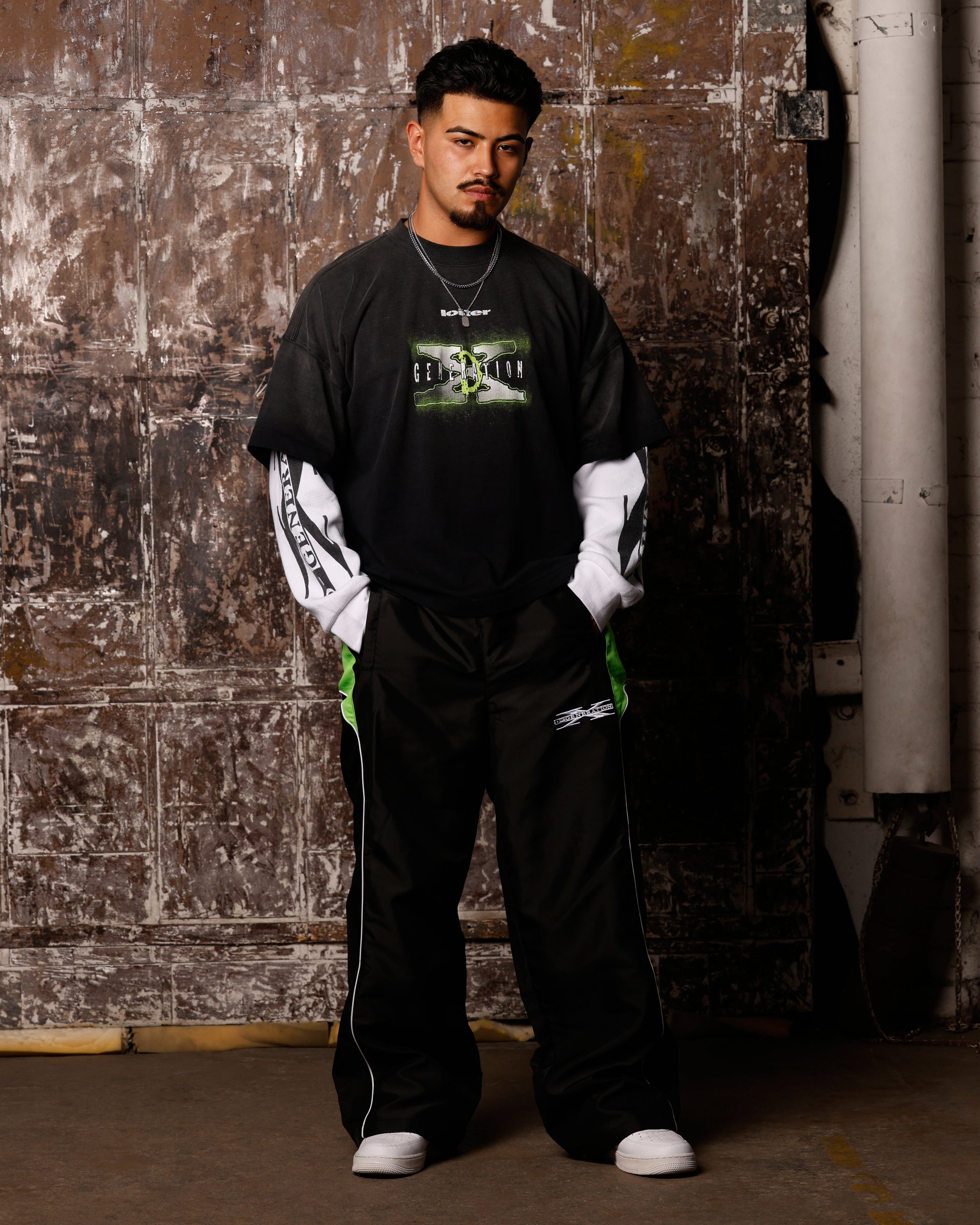 Loiter X WWE DX Generation Track Pants Black/Green、mySite、zt4zffjzw