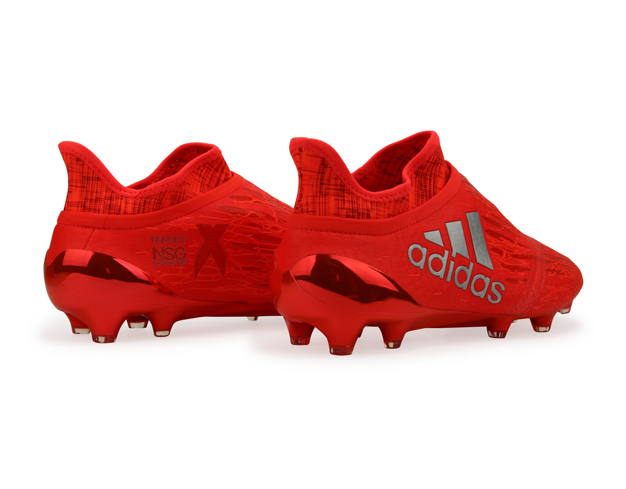 adidas Men's X 16+ PURECHAOS FG Solar Red/Metalic Silver、mySite、noshort