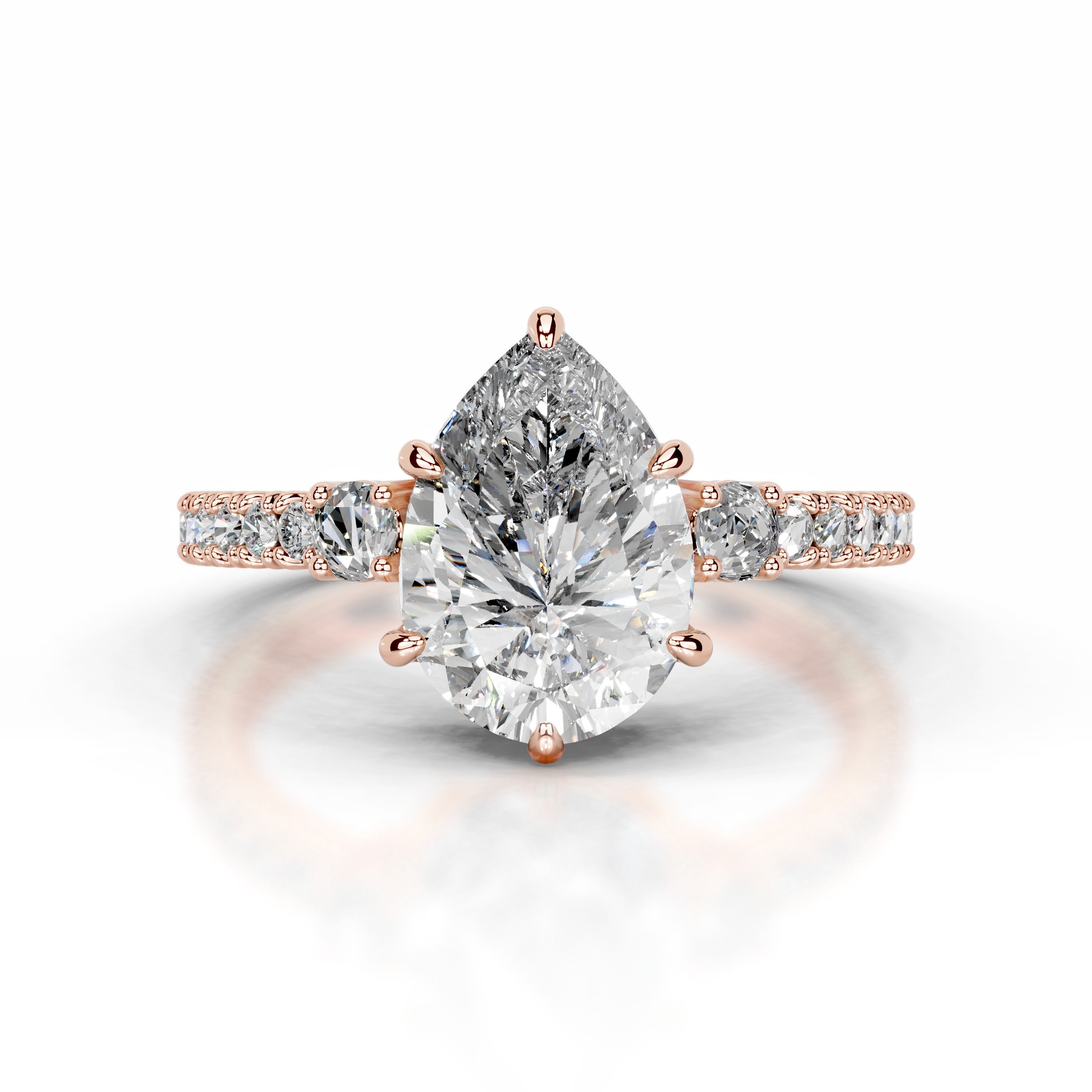Leandra Diamond Engagement Ring - 14K Rose Gold、mySite、hinf8tx79