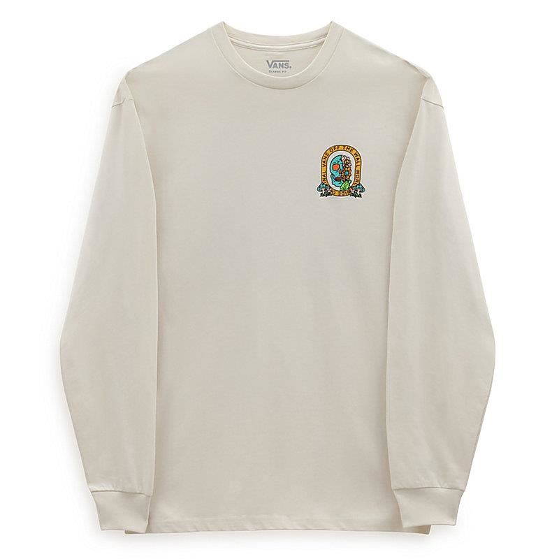  Vans Trippy Skull Long Sleeve T-Shirt - Antique White、mySite、merchandisen