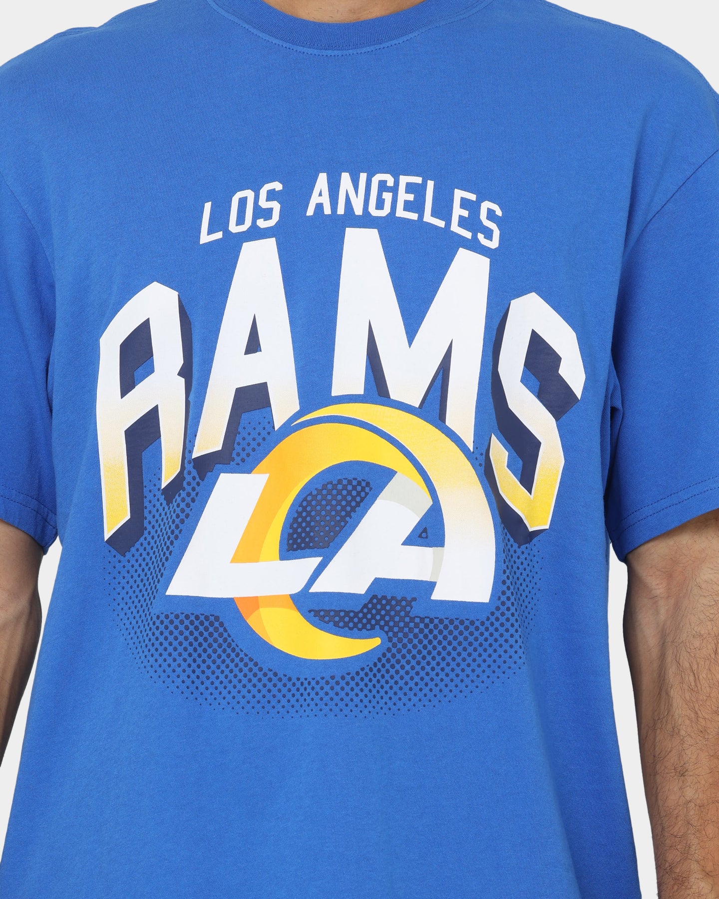 Majestic Athletic Los Angeles Rams Vintage Arch T-Shirt Royal、mySite、zt4zffjzw