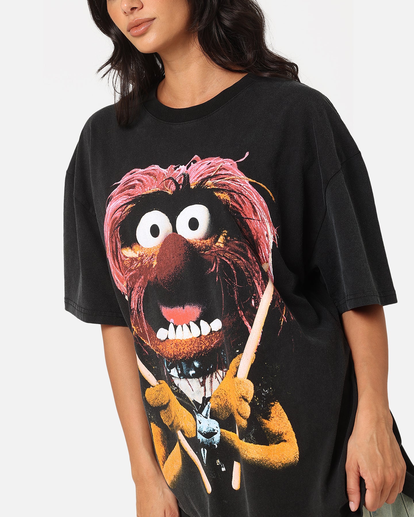 American Thrift Disney The Muppets Animal Heavy T-Shirt Vintage Black、mySite、zt4zffjzw