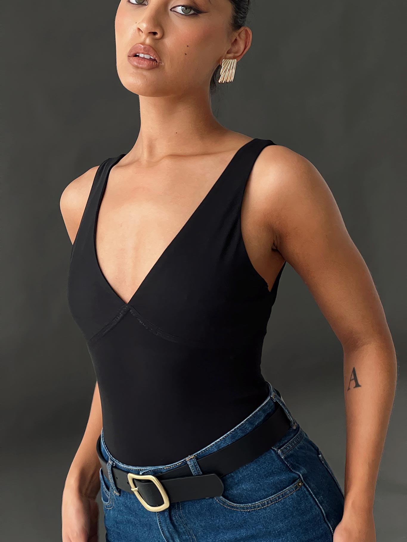 Nellie Bodysuit Black、mySite、solidvoid