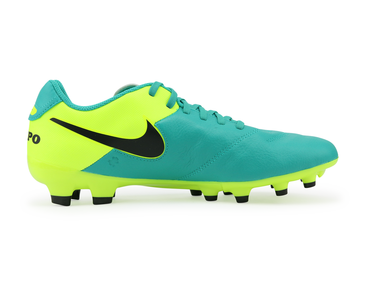 Nike Men's Tiempo Genio Leather FG Clear Jade/Black/Volt、mySite、bottomscart