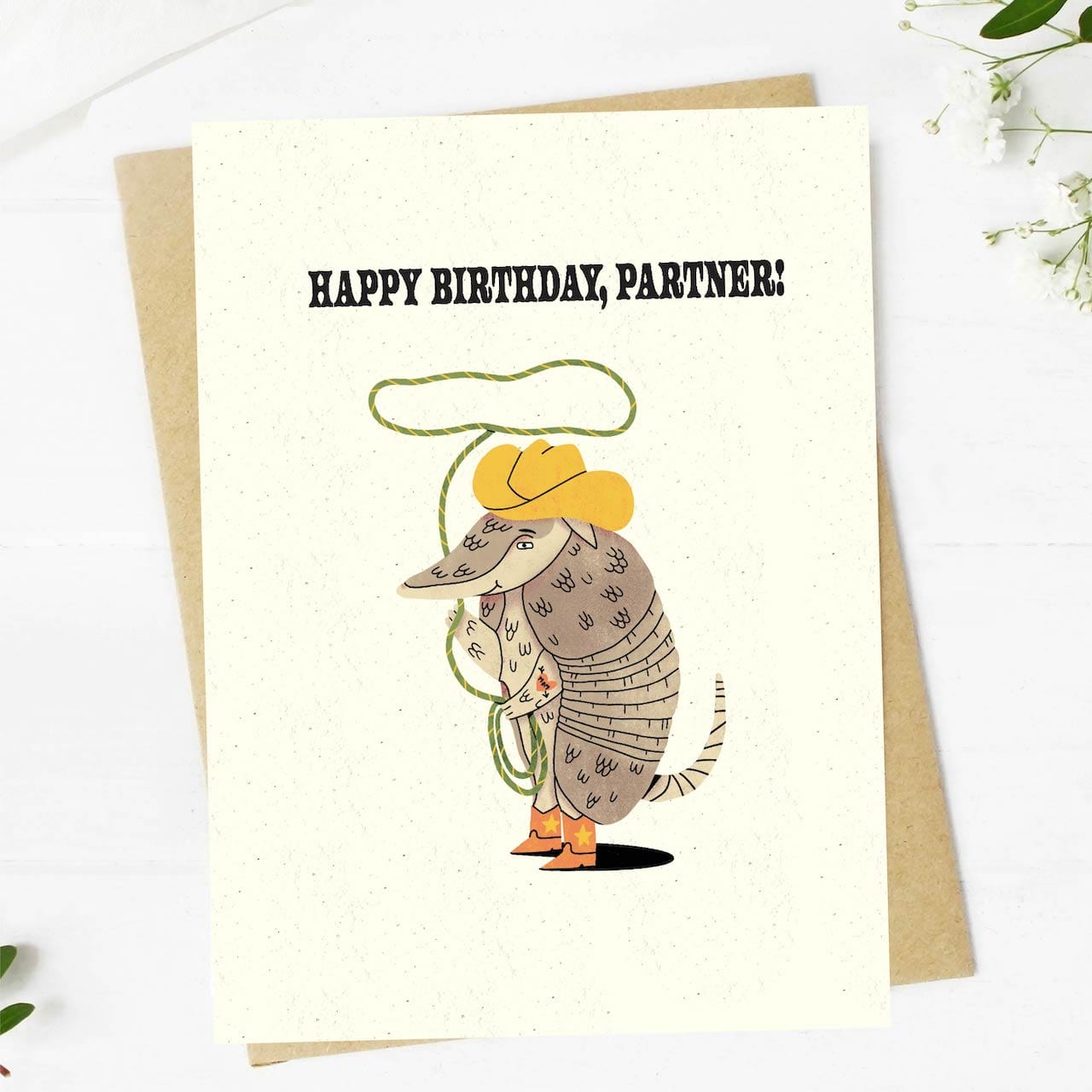  Happy Birthday, Partner Armadillo Birthday Card、mySite、ghnorth