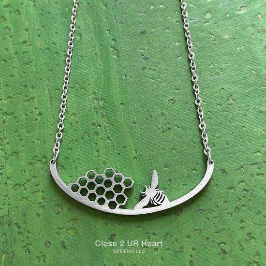 Bee, Dragonfly, Butterfly Stainless Steel Bar Pendants MADE IN USA!*、mySite、g9winljtr