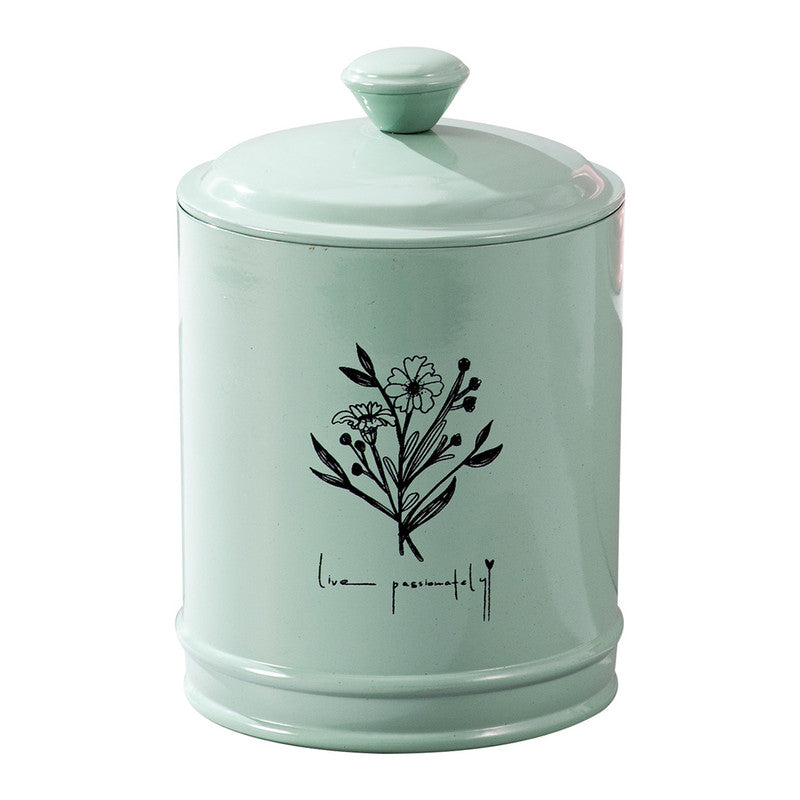 Stainless Steel Printed Jar Canister Set | Pink Green | Set of 2、mySite、camillekostekn