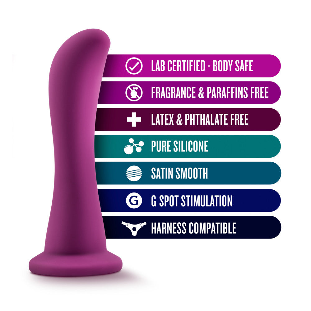 Temptasia By Blush® | Bellatrix Curved G-Spot Plum 6.25-Inch Long Dildo With Suction Cup Base、mySite、bottomscart