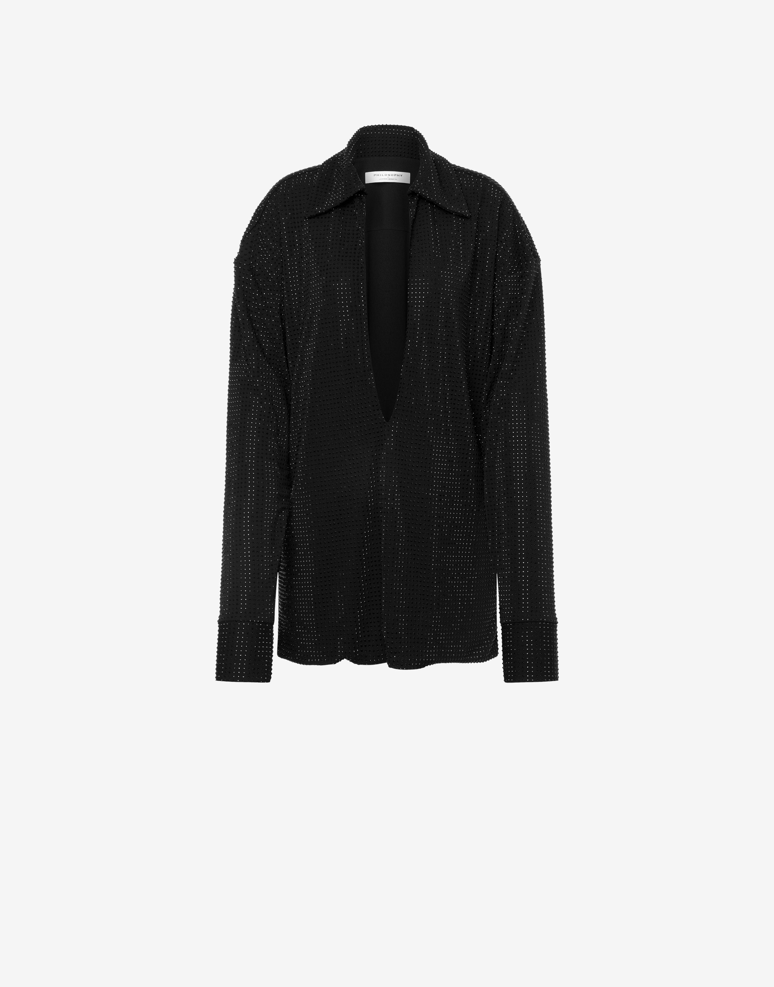 Blusa in jersey con strass、mySite、aoinhome