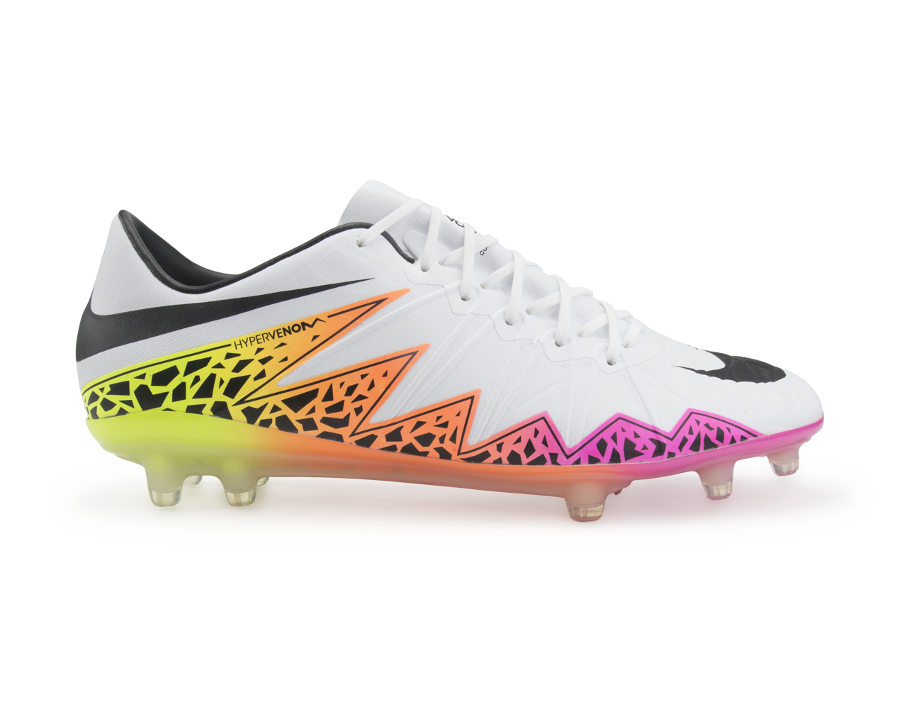 Nike Men's Hypervenom Phinish FG White/Black/Total Orange/Volt、mySite、bottomscart