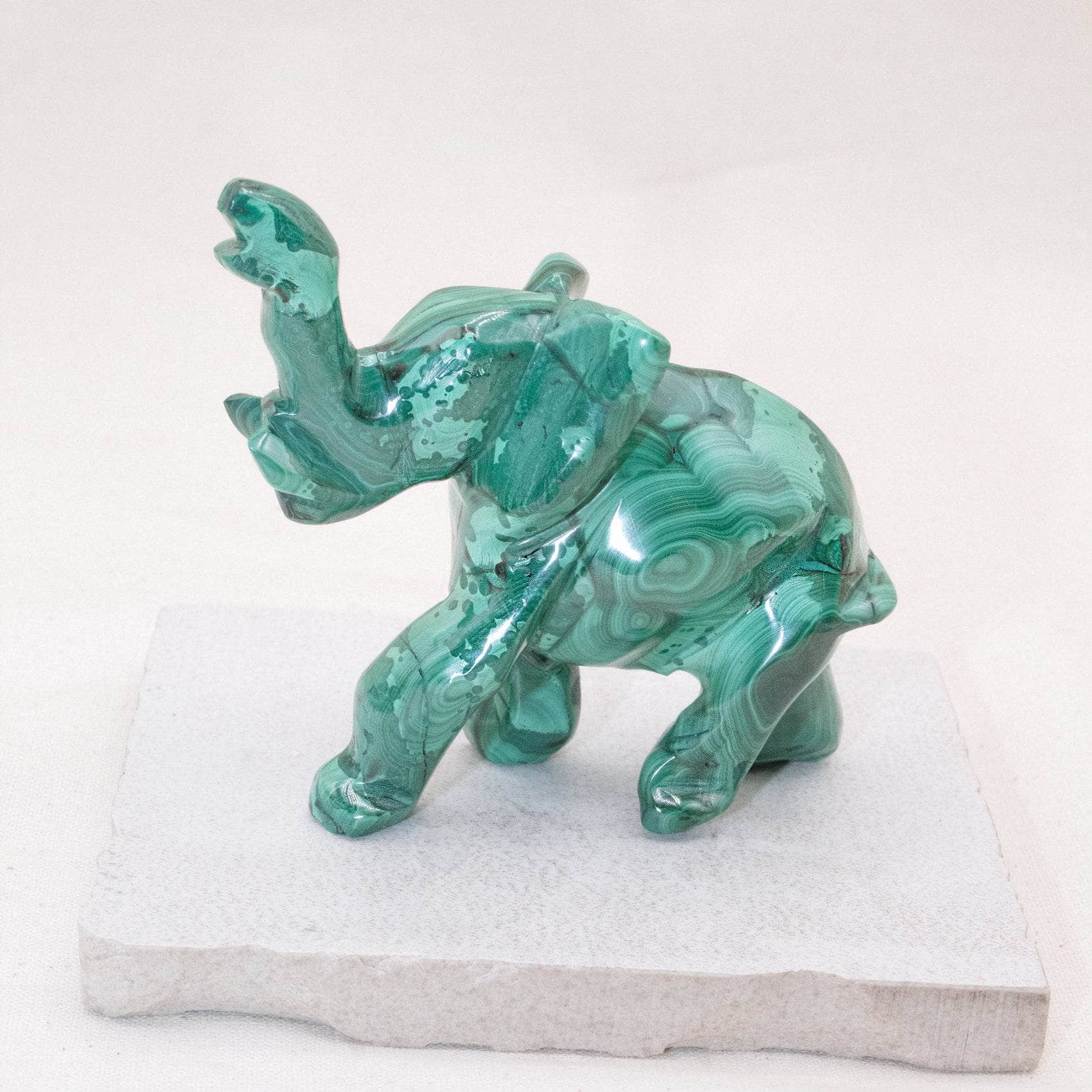 Genuine Malachite Elephants - Hand Carved - 1 of a Kind、mySite、hinf8tx79