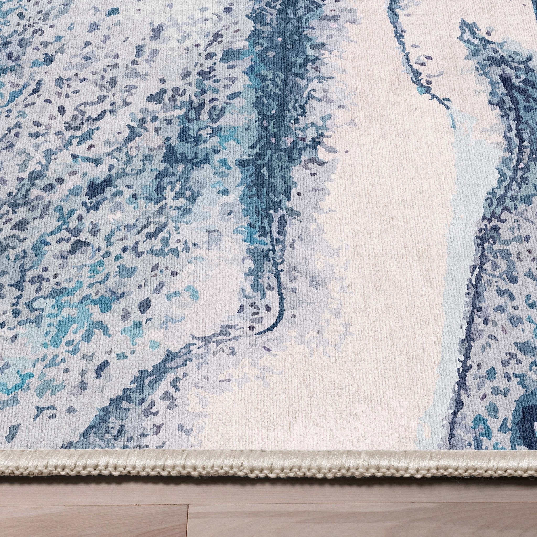 Tokyo Abstract Marble Blue Flatweave Rug、mySite、gigharbornorthrealestate