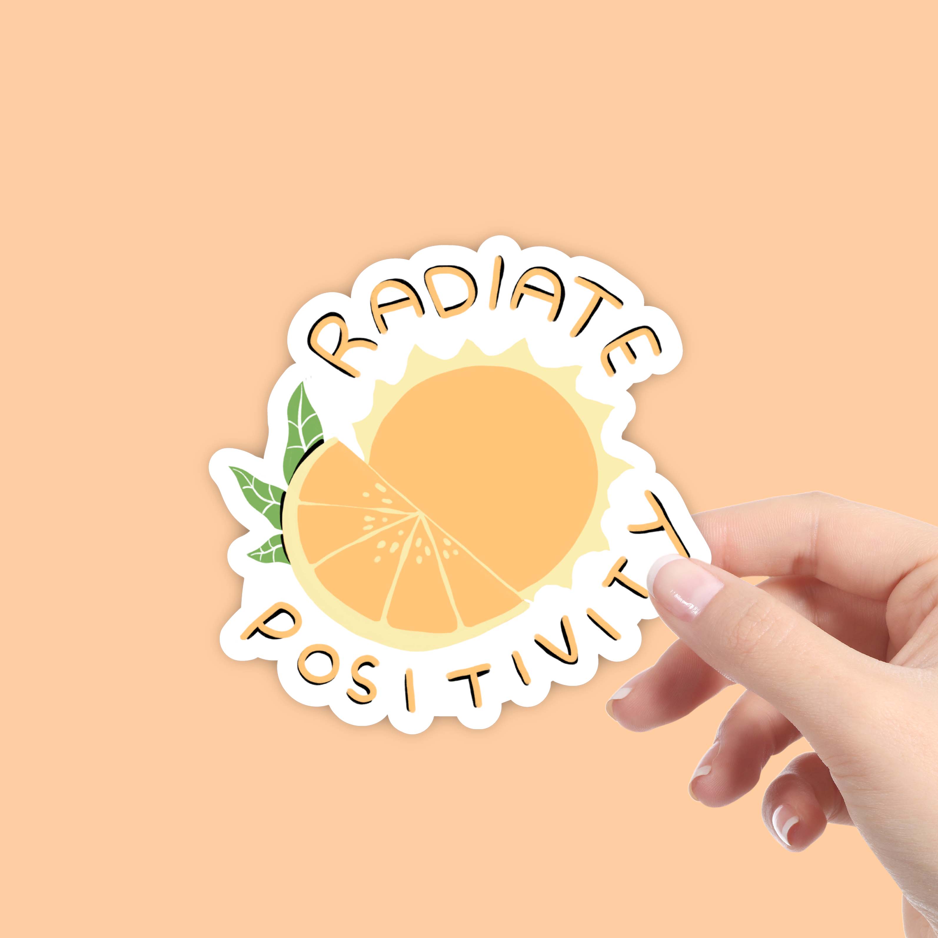  Radiate Positivity Orange & Sun Yellow - Positivity Sticker、mySite、ghnorth
