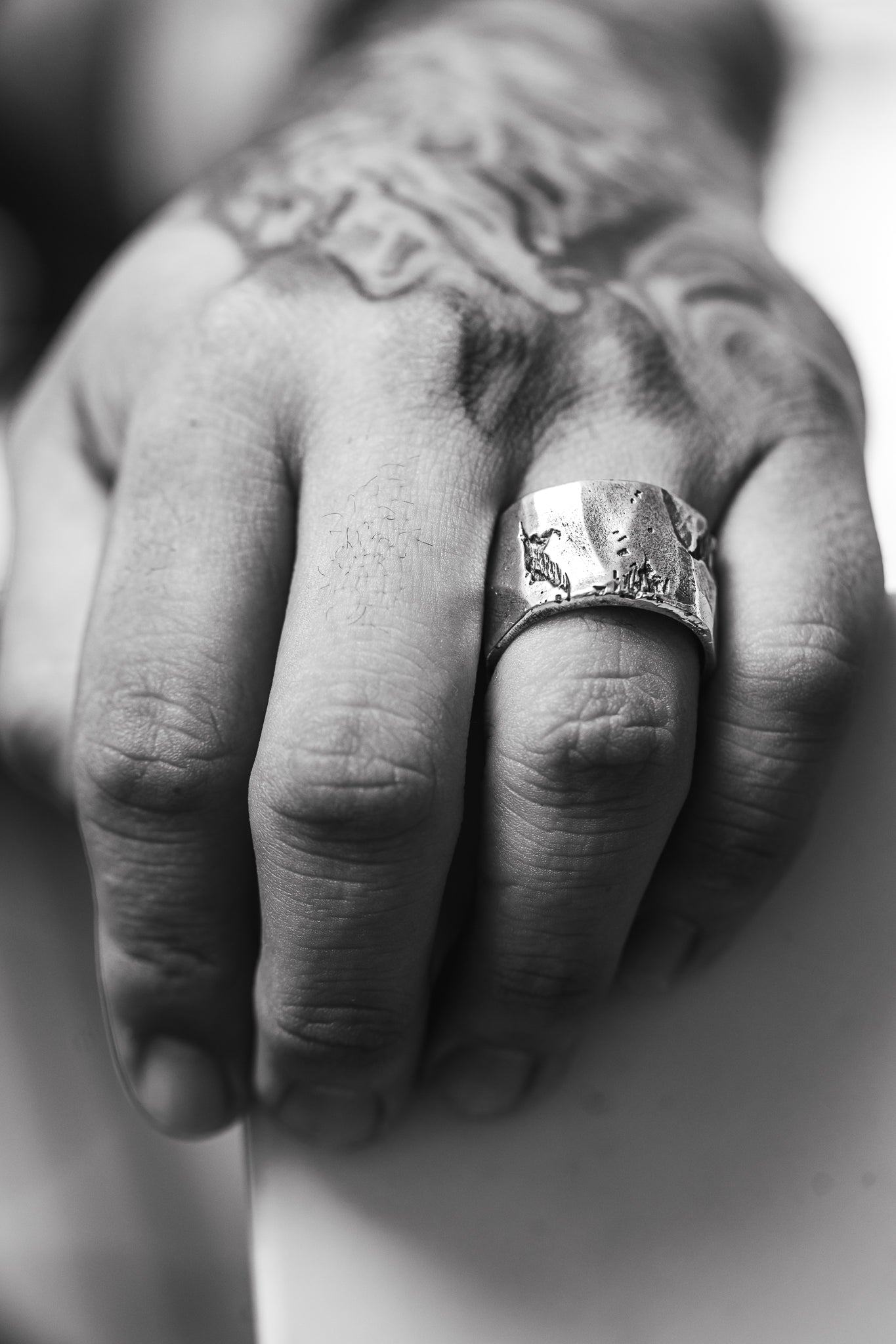  Barrel Ring in Oxidized Silver、mySite、merchandisen