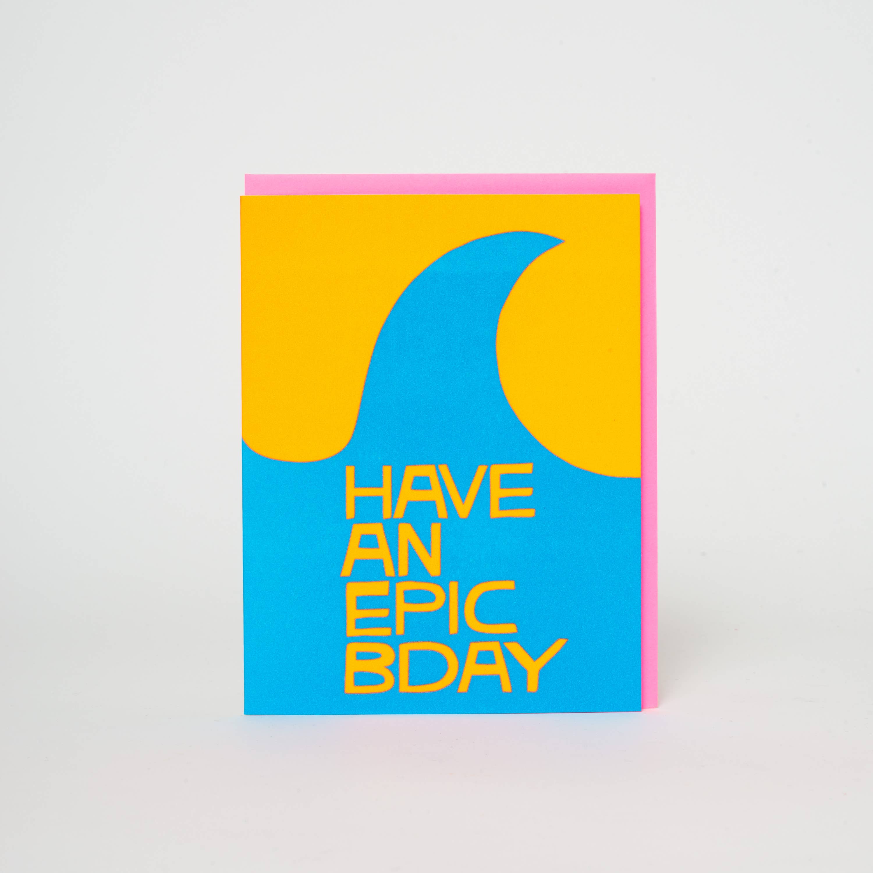 Ashkahn - Epic Birthday Wave Letterpress Greeting Card、mySite、garagedoors4me