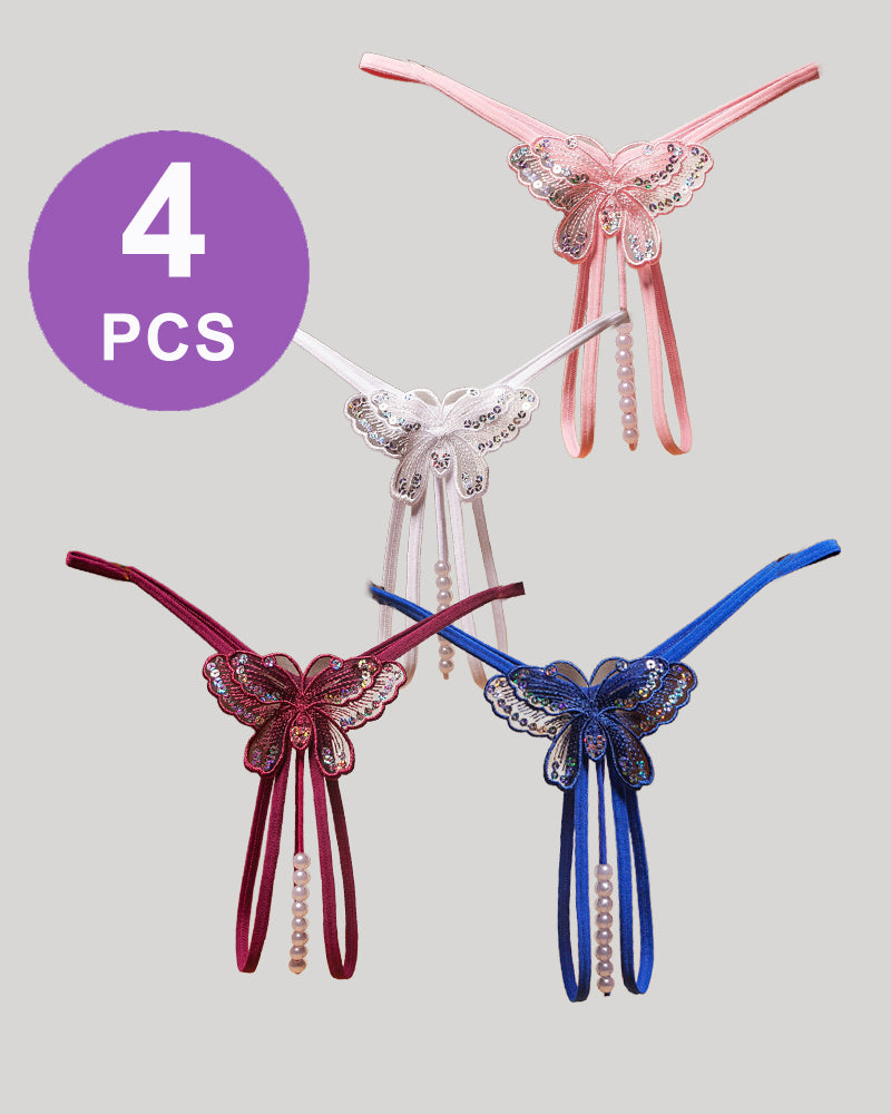 Pearl Sequined Mesh Low Rise Panty Set、mySite、bengalsvssteelers