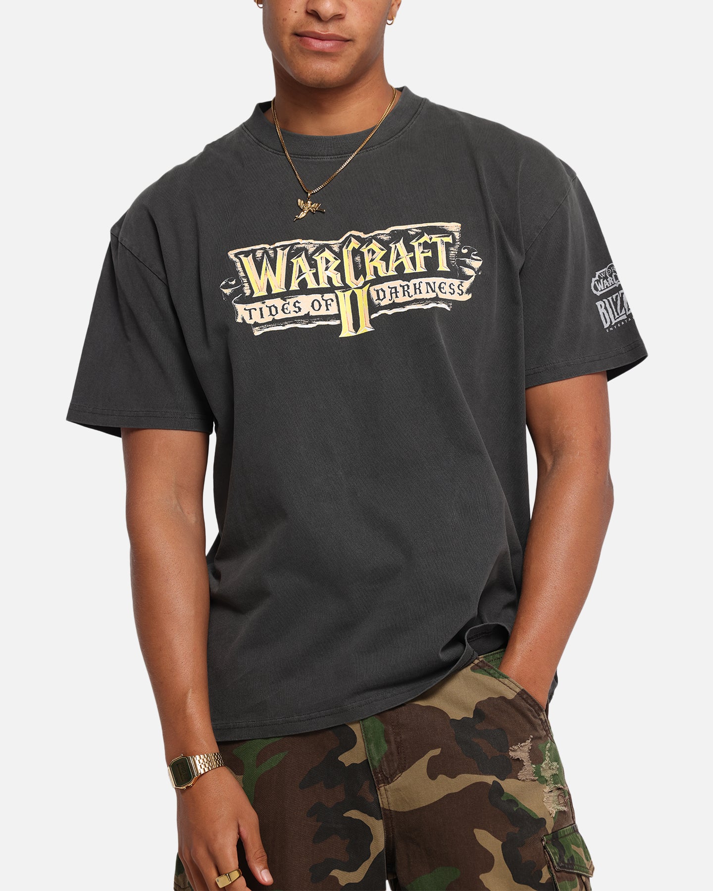 American Thrift X Warcraft II: Tides Of Darkness Heavy T-Shirt Black Wash、mySite、zt4zffjzw