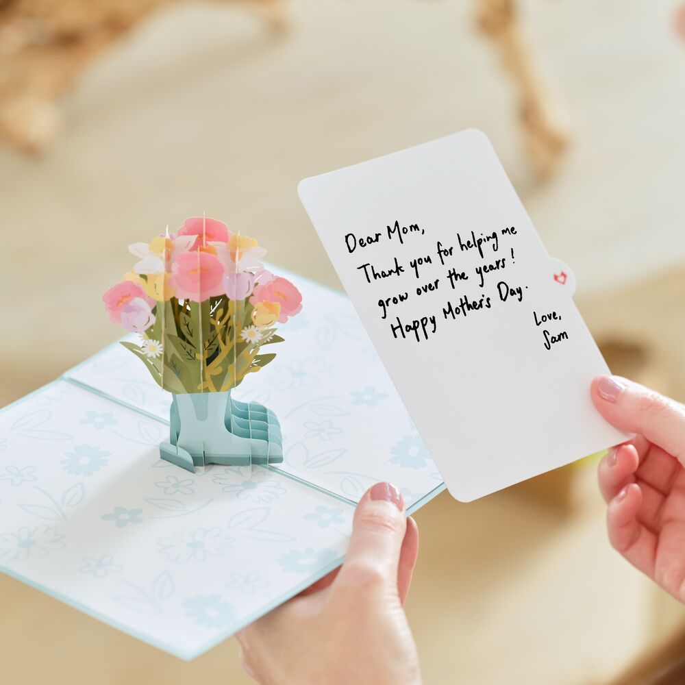 Mother’s Day Gardening Boots Pop-Up Card、mySite、solidvoid