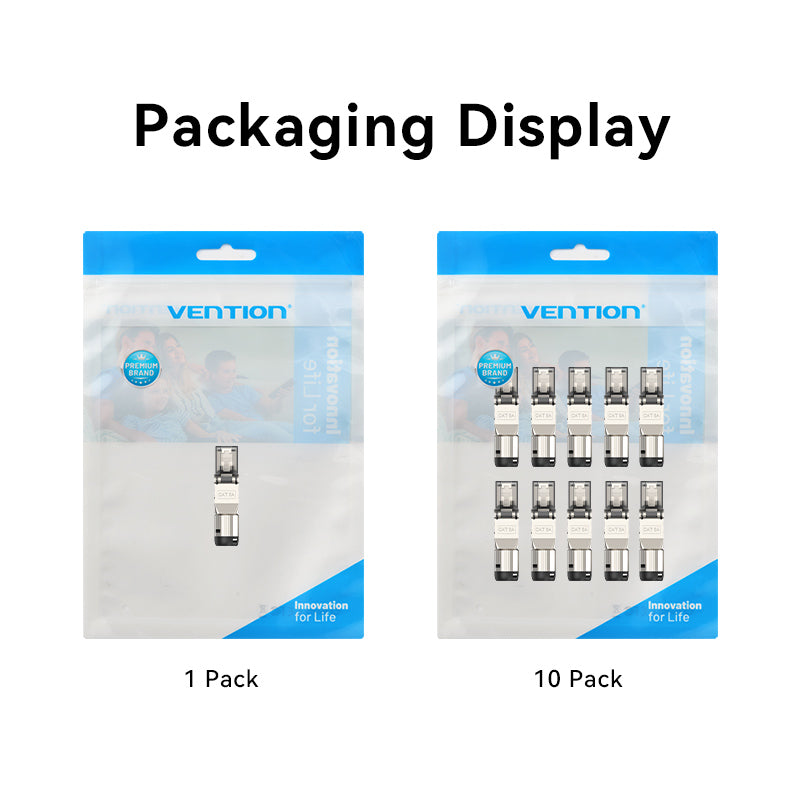 Vention Cat6A Shielded Toolless 8P8C RJ45 Modular Plug、mySite、fannypackpong