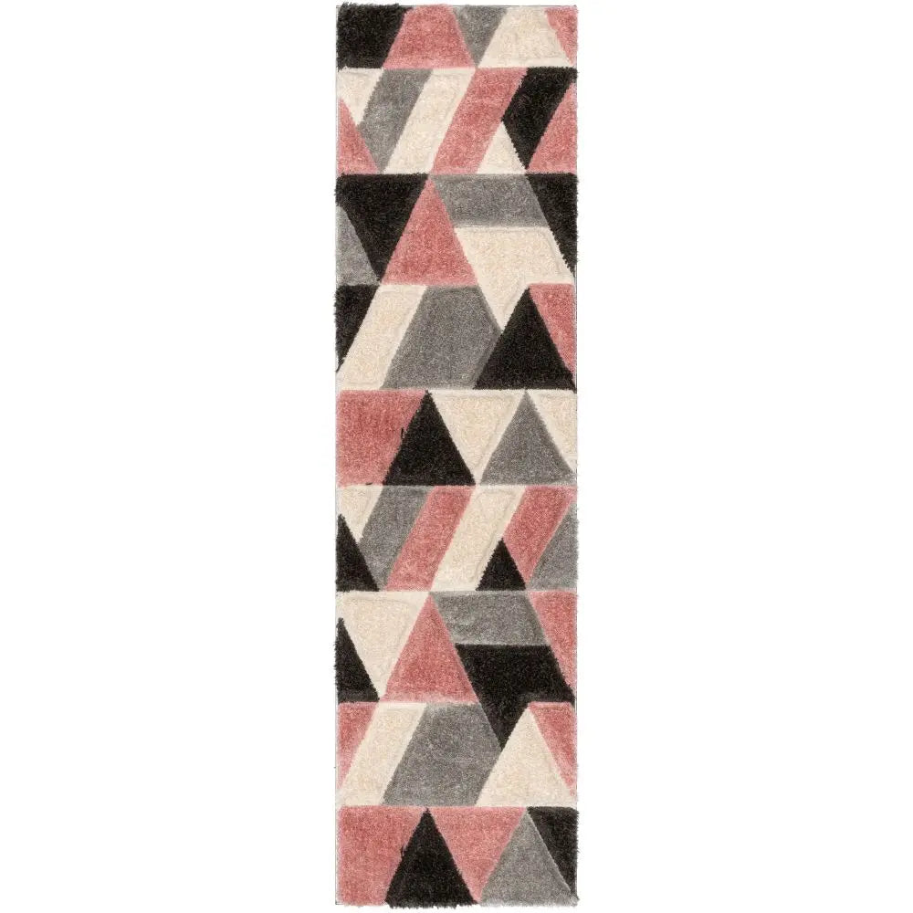 Holland Modern Geometric Blush 3D Textured Thick & Soft Shag Rug、mySite、gigharbornorthrealestate