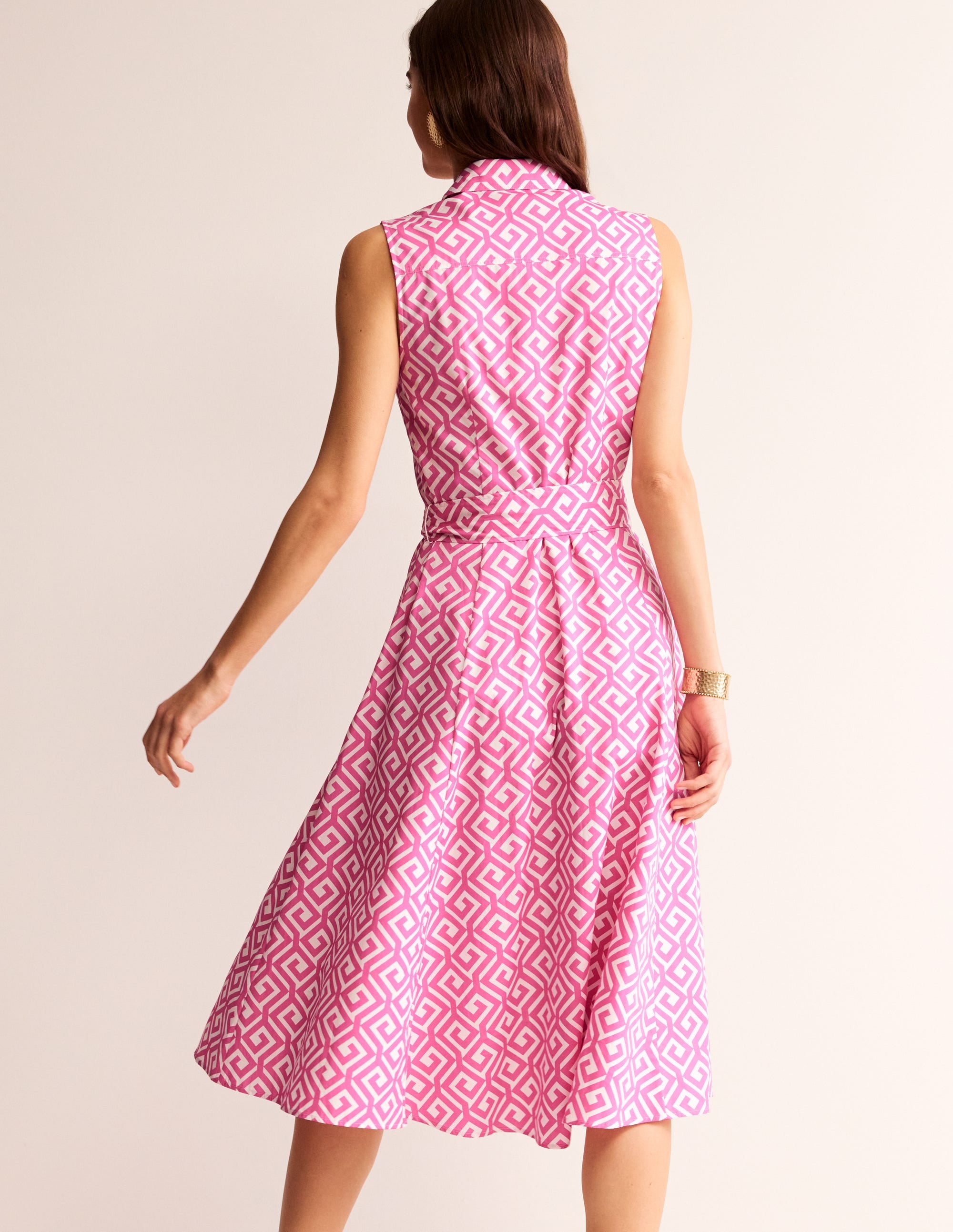  Amy Sleeveless Shirt Dress-Pink Power, Maze、mySite、ashleygrahame