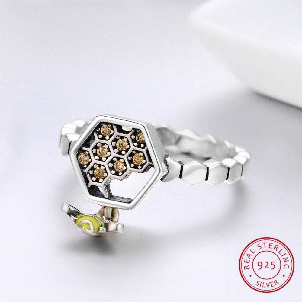 Honeycomb and Bee Sterling Silver Earrings、mySite、g9winljtr