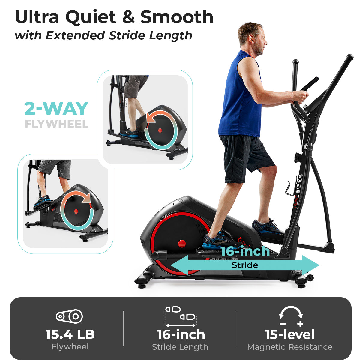  Smart Heavy-Duty Elliptical Training Machine、mySite、ghnorth