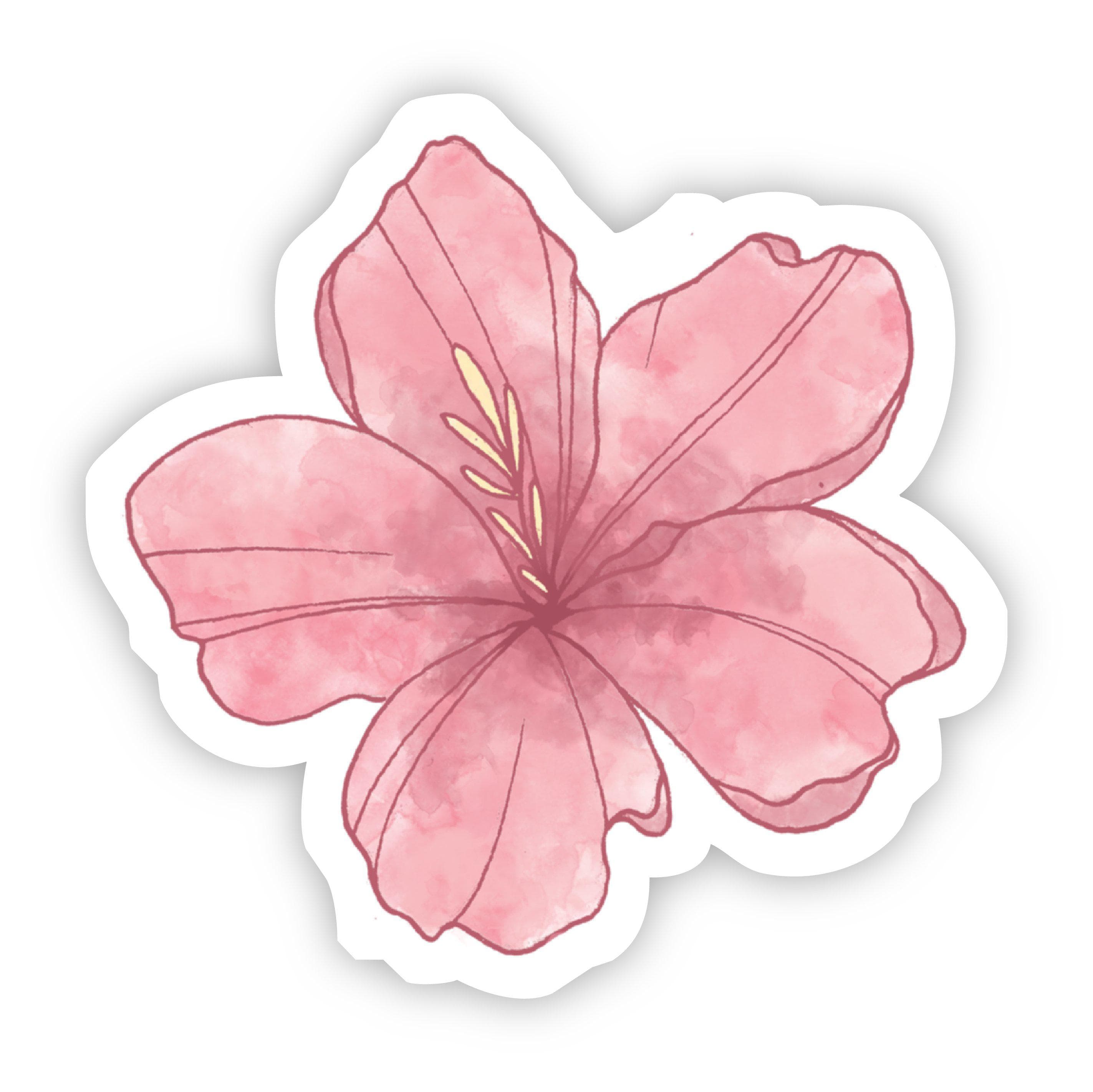  Pink Flower Watercolor Sticker、mySite、elrpsem3k