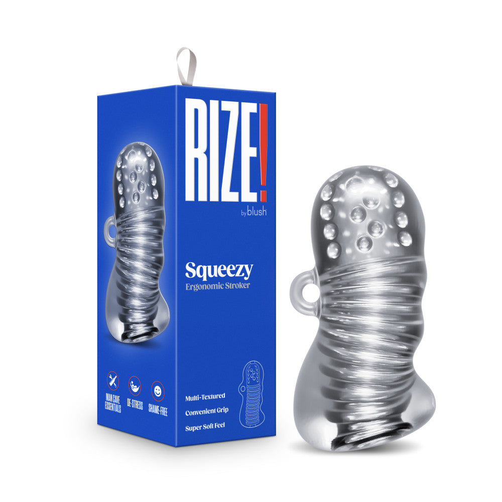 Rize! By Blush® | Squeezy Multi-Textured Chamber Squeezable Clear Stroker、mySite、bottomscart