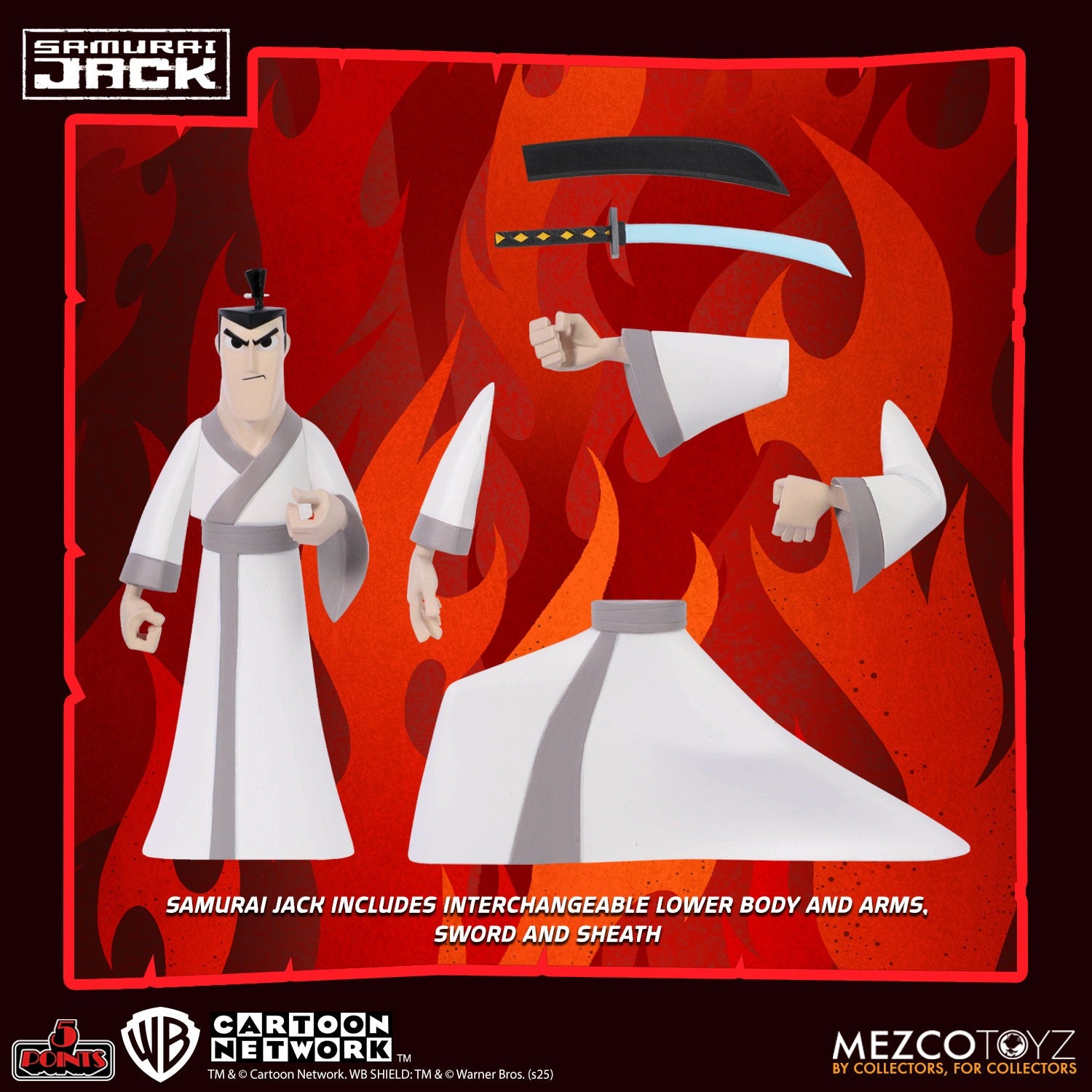 Mezco Samurai Jack 5 Points Deluxe Action Figure Set、mySite、hgirdovlk