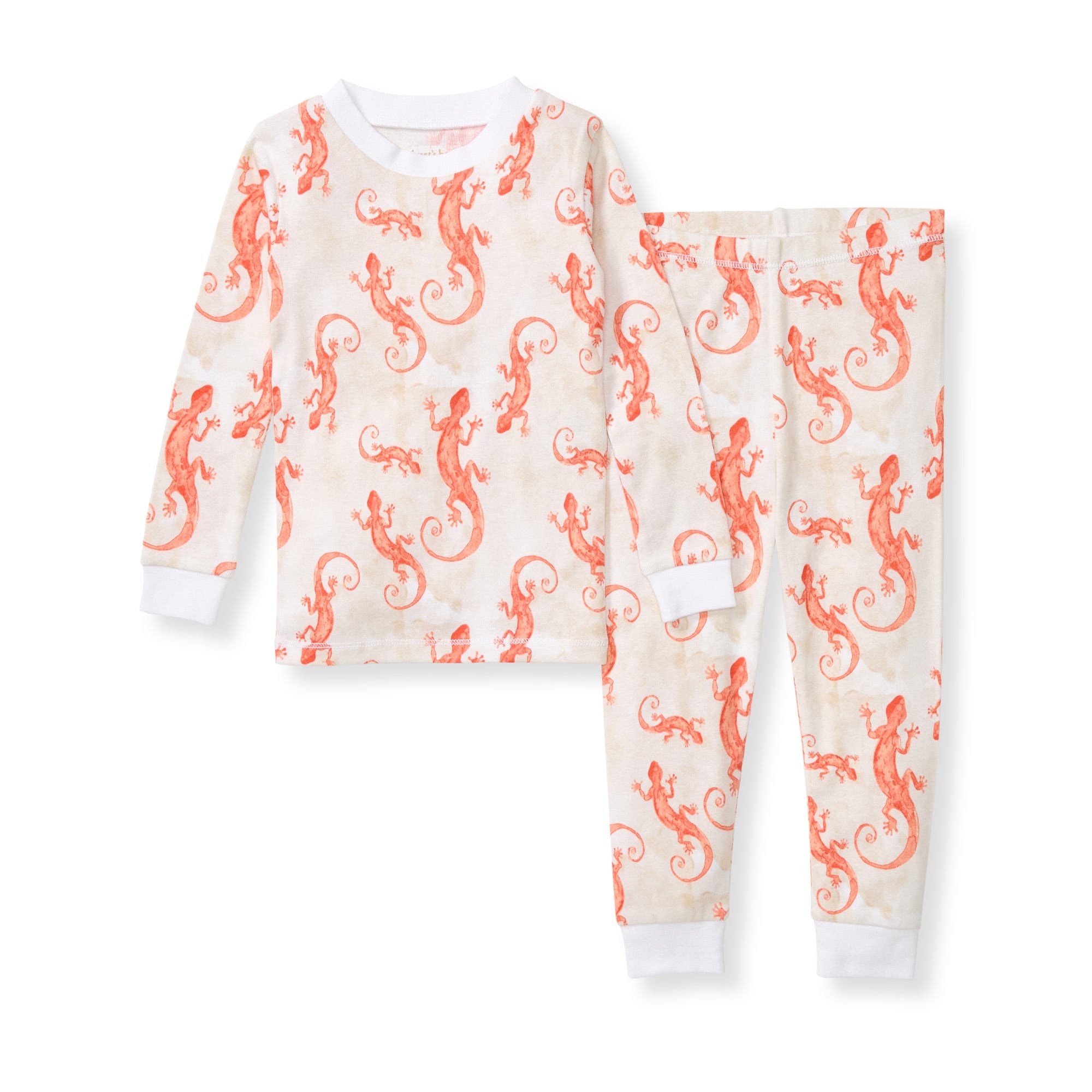 Watercolor Gecko Organic Cotton 2-Piece Pajamas、mySite、g9winljtr