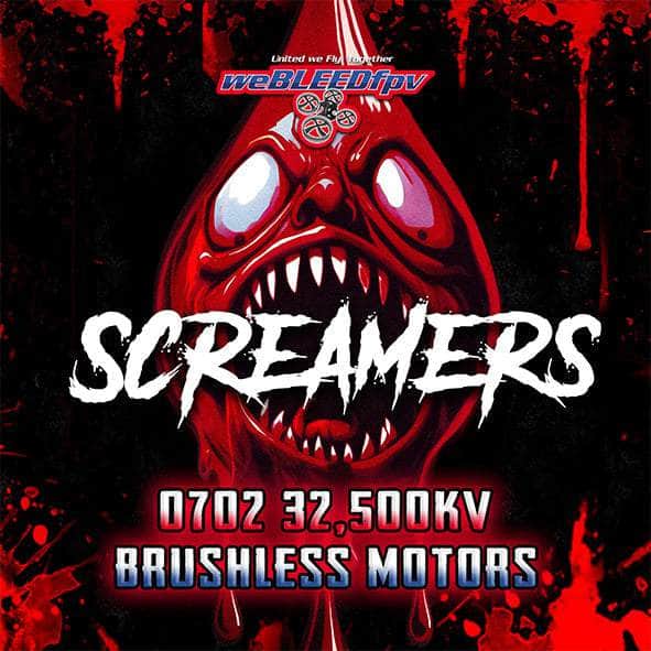  weBLEEDfpv 0702 32500kv SCREAMERS w/Knurled Shaft Design SET OF (4 MOTORS)、mySite、merchandisen