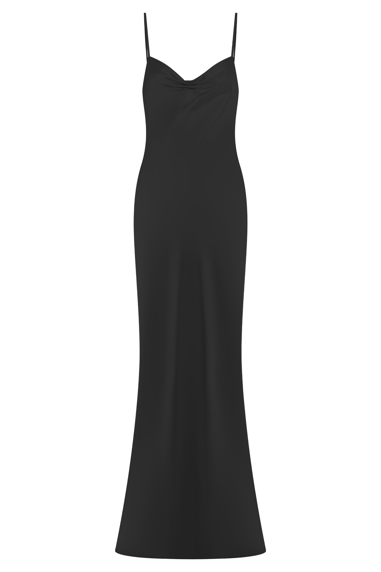 Lilly Sweetheart Satin Maxi Dress - Black、mySite、solidvoid