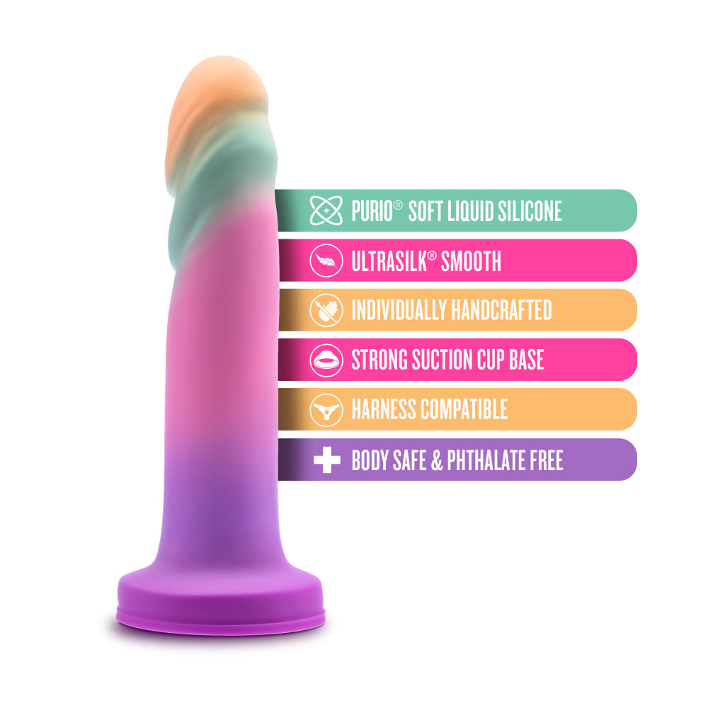 Avant By Blush® | Sunrise Gaze Artisan 7.5 Inch Dildo – Crafted With Purio® Liquid Silicone Wrapped In UltraSilk® – Sherbet、mySite、bottomscart