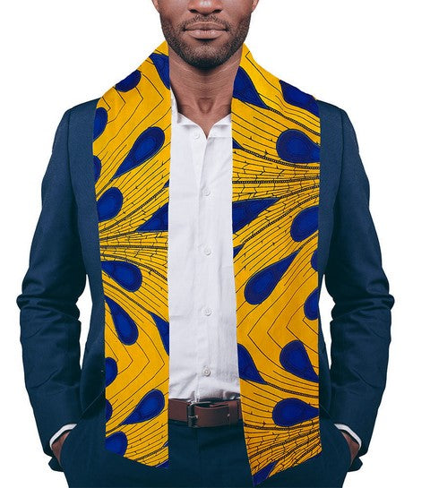 Orange Peacock African Print Stole-Sash、mySite、solidvoid