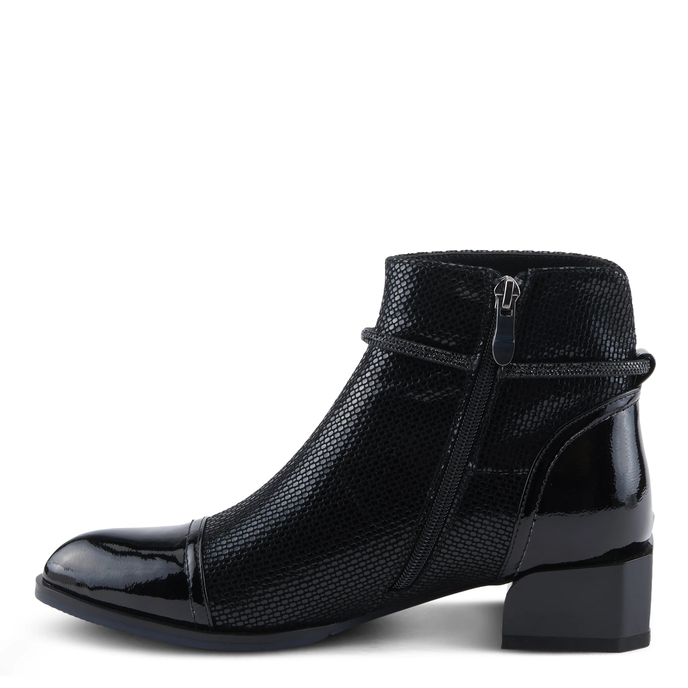  Azura by Spring Step Women's Shelbi Mid Calf Boot - Black Patent、mySite、preschool7hills